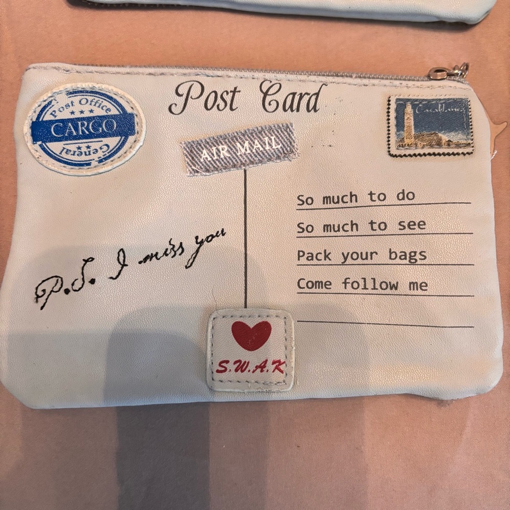 10 Postcard Themed Pouch* Perfect for  travel or wedding gifts.